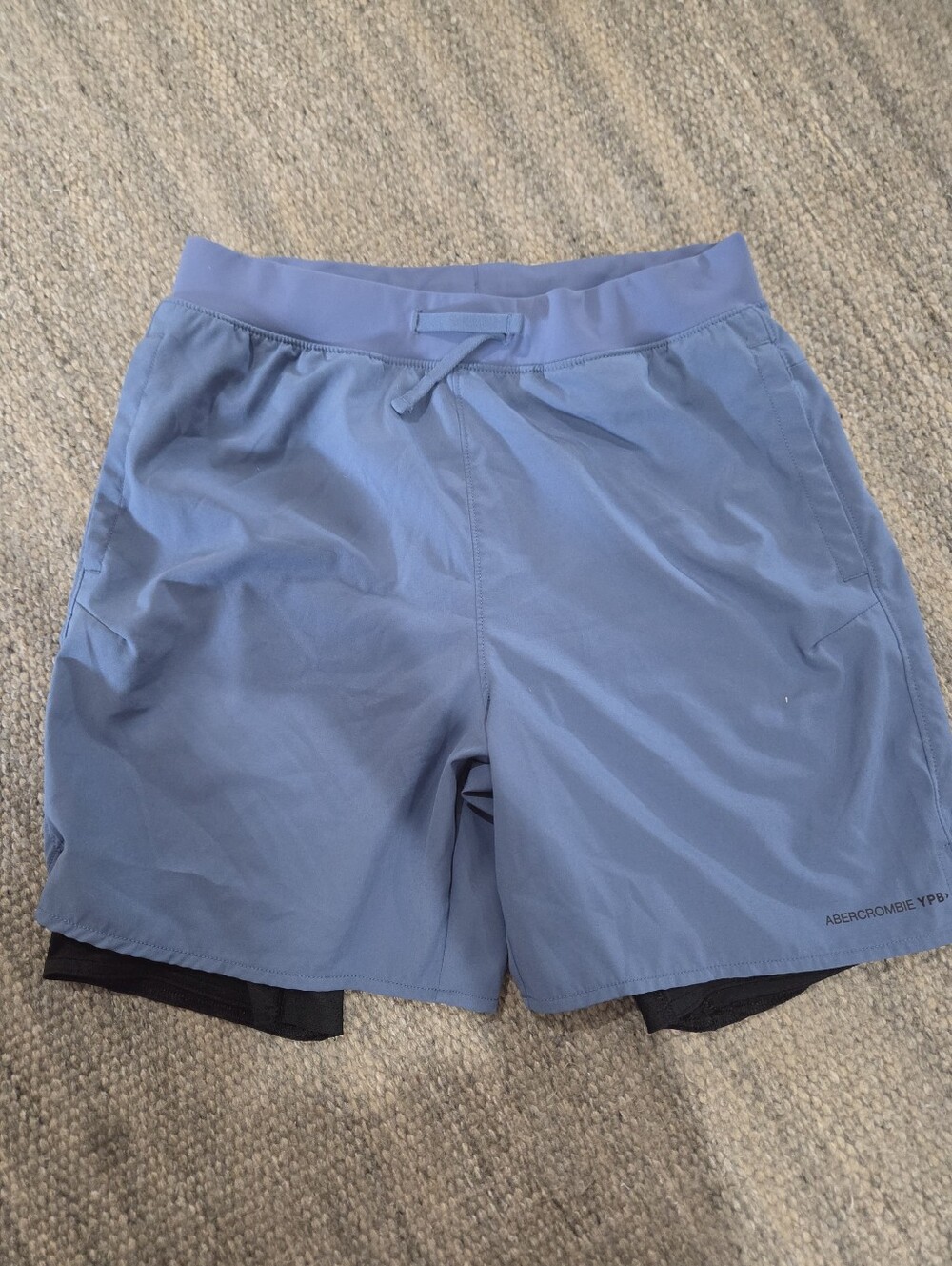 Abercrombie & Fitch Kids Boys YPB Sky Blue Swim Hybrids with Black Liner